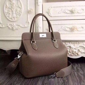 Hermes Toolbox Bag Original Togo Leather H3259 Grey Top Replica HMS1M0GXC57