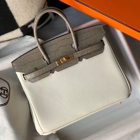 Fake Hermes Touch Birkin 25cm Limited Edition White Bag HMSRZL1BHVZ