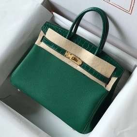 Hermes Touch Birkin 30cm Limited Edition Green Bag Top Replica HMSD907Q5HU