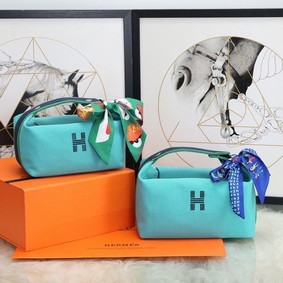 Hermes TROUSSE BRIDE-A-BRAC 25699 light blue Top Replica HMSD768N328
