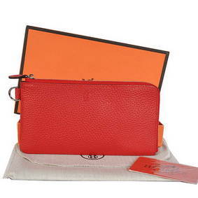 Hermes Zipper Cards Wallet Togo Leather A908 Red Replica HMSH9YDAM9Z
