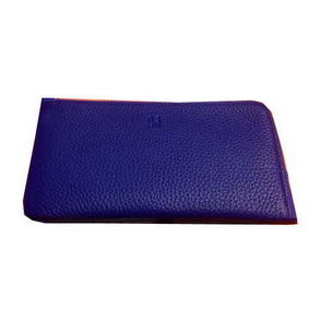 1:1 Replica Hermes Zipper Wallet Grainy Leather HA309 Royal HMSTSH9RA5F