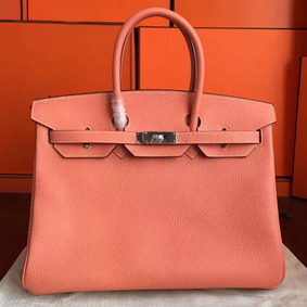 Hermes Birkin 40 Handmade Bag In Crevette Clemence Leather HMSE0691Y8X