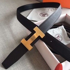 Knockoff Hermes Quizz 32mm Reversible Belt In Cafe Clemence Leather HMSQLEWFFVW