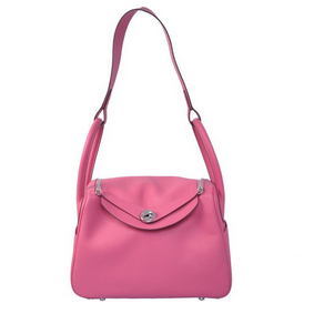 Imitation Hermes Lindy 30CM Havanne Shoulder Bag Rose HMSFW25UT9S
