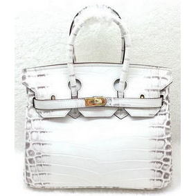 High Quality Hermes Birkin 25CM Tote Bag Croco Leather H25TCO OffWhite HMS65SSB96L