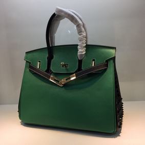 Cheap HERMES Birkin 35cm Bag Calfskin Leather 17823 Green HMSXCW2UBS1