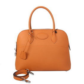 Hermes Bolide 31CM Tote Bags Calf Leather Orange HMSI2MI1S0W
