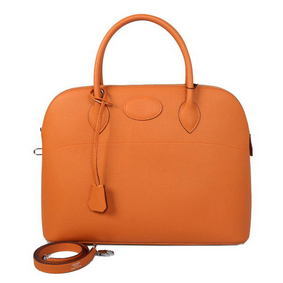 Imitation Hermes Bolide 37CM Tote Bags Calf Leather Orange HMSQMD3O5NL
