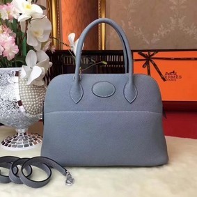 Replica Hermes Bolide Original Leather Tote Bag B1007 Skyblue HMSTSGN3G1M