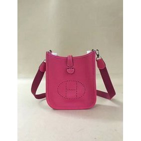 Hermes Evelyne original togo leather mini Shoulder Bag H15698 rose Replica HMSV4YE2KPO