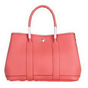 Hermes Garden Party 30cm Tote Bag Grainy Leather Pink Replica HMSD9XHVX60