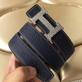 1:1 Replica Hermes H Belt Buckle & Noir Clemence 32 MM Strap HMSU7J2HF0N