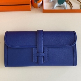 Hermes Jige Elan 29 Clutch Bag In Blue Electric Epsom Leather Replica HMSE3U812TZ