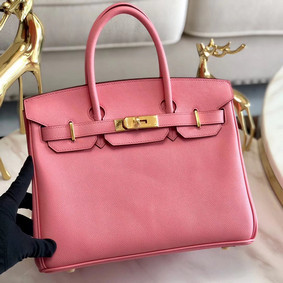 AAA Hermes original Epsom Leather HB35O pink&gold Metal HMSE326AX2K