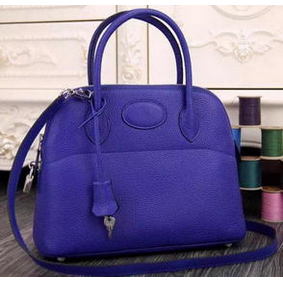 Cheap Hermes Bolide 37CM Calfskin Leather Tote Bag B1004 Royal HMSDB0833D0