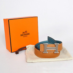 First-class Quality Hermes Bovine Jugular Veins In Blue Belt HR1010B Silver HMSXRB9B8J6