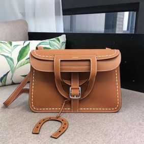 First-class Quality Hermes Halzan Togo Original Leather H3908 Brown HMSFZC6ZXTB