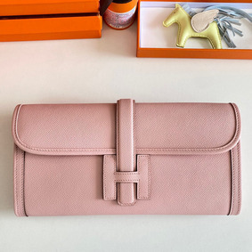 Hermes Jige Elan 29 Clutch Bag In Pink Epsom Leather HMS26D2S8DU
