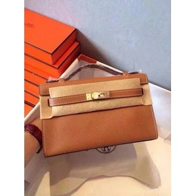 Replica Hermes Kelly 22cm Tote Bag Original Leather KL22 Wheat HMS91ZAV7J4