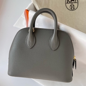 Hermes Bolide 1923 Mini Handmade Bag In Gris Meyer Evercolor Calfskin 1:1 Replica HMS5LFVHAYK