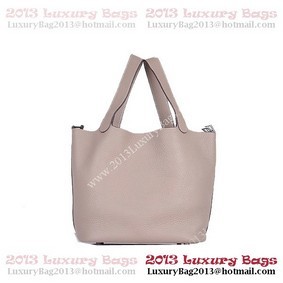 Hermes Picotin Lock MM Bag in Clemence Leather 8616 Gray Replica HMSSKJ1ZGMP