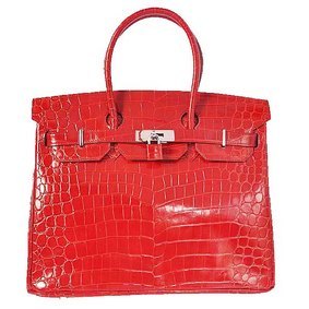 Hermes Birkin 35CM Tote Bag Red Iridescent Croco Leather Silver HMS06L0PTS9
