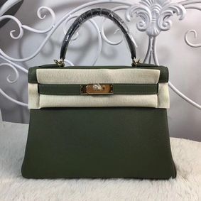 Hermes Birkin Tote Bag Original Togo Leather BK35 Deark Green Top Replica HMSTR0D8K3H