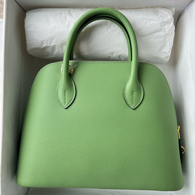 Knockoff Hermes Bolide 1923 25 Handmade Bag In Vert Criquet Epsom Calfskin HMS59MH59SX