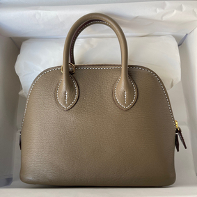 Hermes Bolide 1923 Mini Handmade Bag In Taupe Chevre Mysore Leather Replica HMS2J4W8DI8