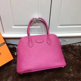 Top Replica Hermes Bolide 31CM Calfskin Leather Tote Bag B3302 Rose HMS719JK92E