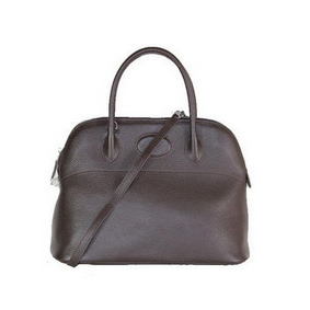 Hermes Bolide 37CM Calfskin Leather Tote Bags H509084 Brown 1:1 Replica HMS8I8866S2