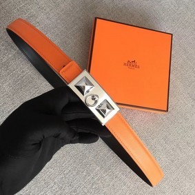 Hermes Collier de Chien belt buckle & Reversible leather strap 24 mm H0521 orange HMS931924YH
