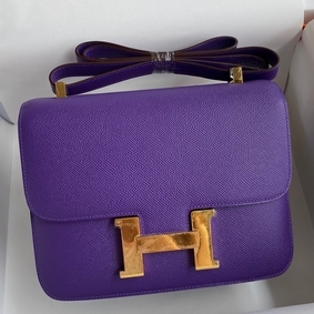 Copy Hermes Constance 24 Handmade Bag In Crocus Epsom Calfskin HMSV56P6FYT