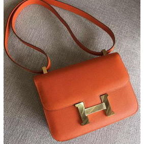 Hermes Constance Bag Calfskin Leather H9999 Orange HMS6G4X27YC