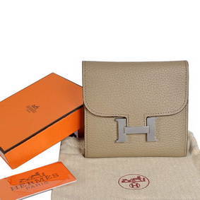 Copy Hermes Constance Wallets Togo Leather A608 Dark Grey HMS27TN4197