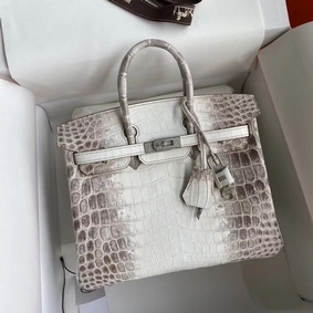 Hermes Diamond Birkin 25cm In Himalaya Niloticus Crocodile Skin HMSSJ1BRI07