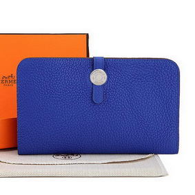 Replica Hermes Dogon Combined Wallet A508 RoyalBlue HMS5K9GB156