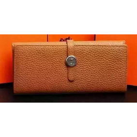1:1 Replica Hermes Dogon Original Leather Wallet H509 Brown HMS6791MXP6