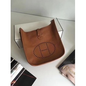 1:1 Replica Hermes Evelyne 30cm Messenger Bag E3301 Wheat HMSE3RWE031