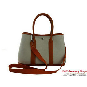 Hermes Garden Party 30CM Bag Fabric Orange 1:1 Replica HMS5DI8TB82