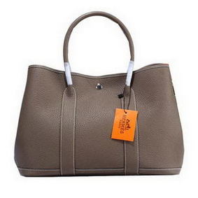 Cheap Hermes Garden Party 36cm Tote Bag Grainy Leather Grey HMSE5LHM2US