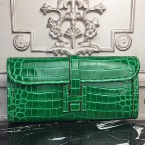First-class Quality Hermes Jige Elan 29 Clutch In Bambou Crocodile Leather HMS7J27887O