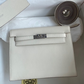 Hermes Kelly Danse II Bag In Nata Evercolor Calfskin Replica HMS0R127RS3