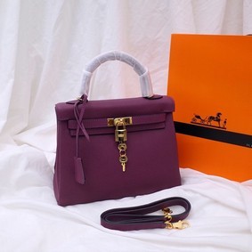 Hermes Kelly Shoulder Bag Original TOGO Leather KY3255 purple Replica HMS39190NET