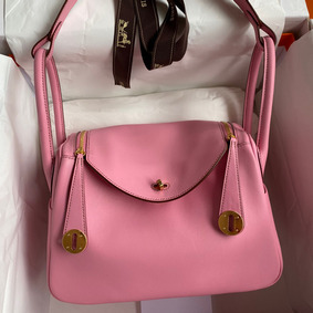 AAA Hermes Lindy 26 Handmade Bag In Rose Confetti Swift Calfskin HMS5B5SZM8D