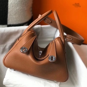 Fake Hermes Lindy 30cm Bag In Gold Clemence Leather PHW HMS34AEG73R