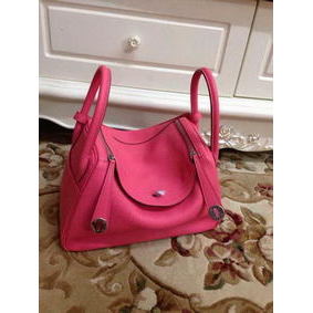 Hermes Lindy 30CM Original Leather Shoulder Bag HLD30 Rose Top Replica HMSF0RV028W