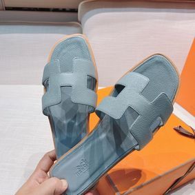 First-class Quality Hermes Shoes H2356 Light Blue HMS662ZVW88