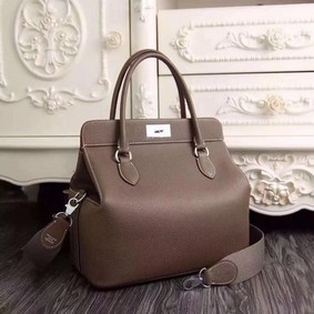 AAA Hermes Toolbox Togo Bag Original Leather 3259 Dark Grey HMSPDGO201G